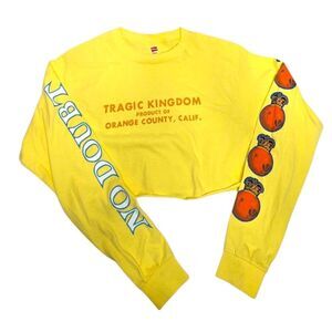 NO DOUBT Tragic Kingdom yellow long sleeve crop‎ graphic boxy tee shirt S